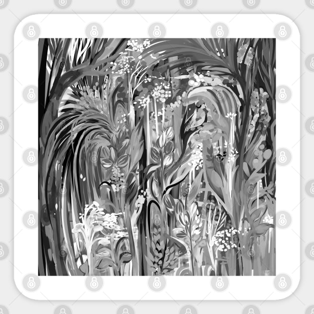 Grey version of Tropical Island Sticker by jen28